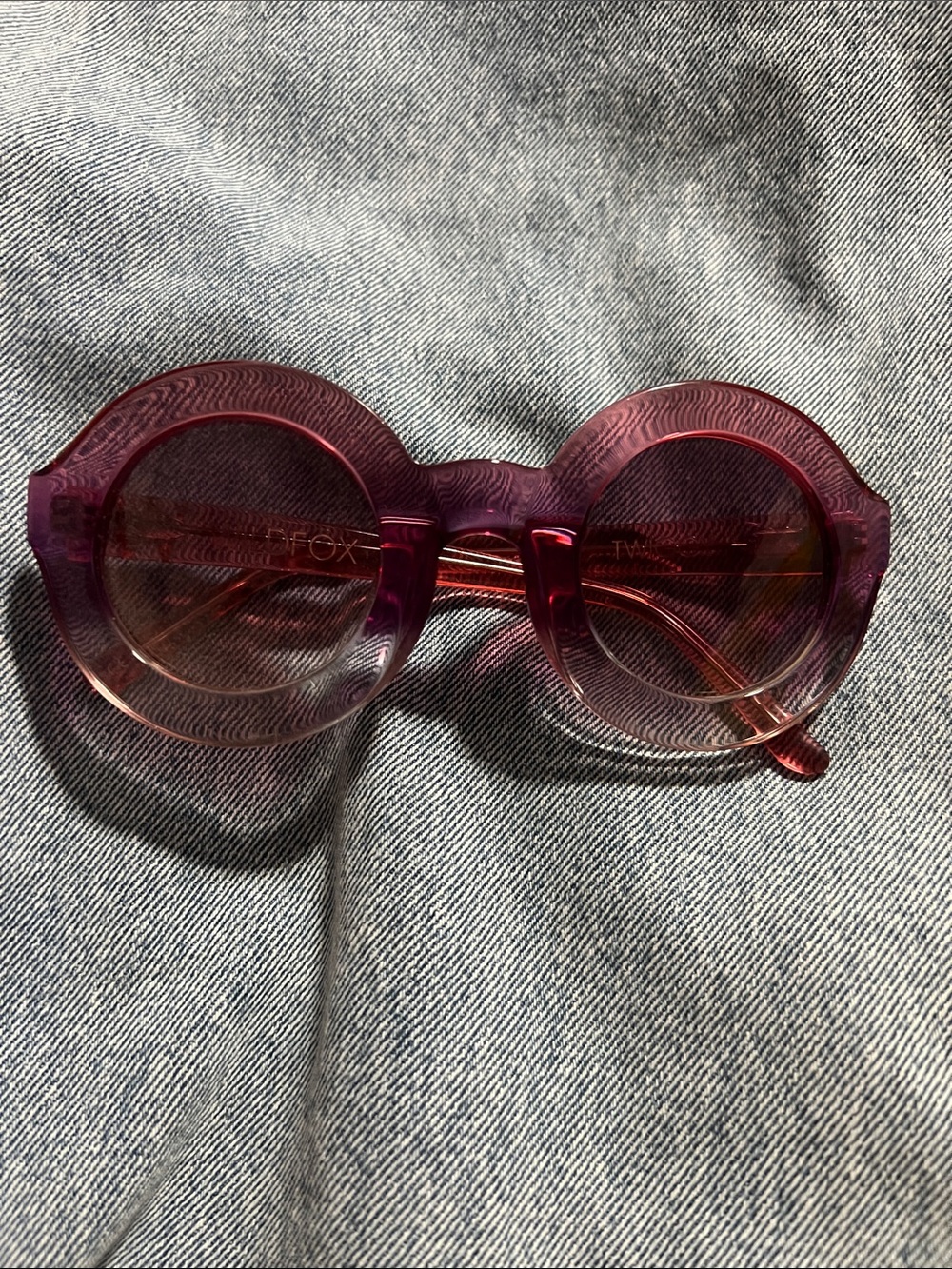 Wildfox Round Ombre Pink Sunglasses